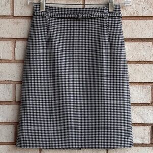 Houndstooth Pencil Skirt